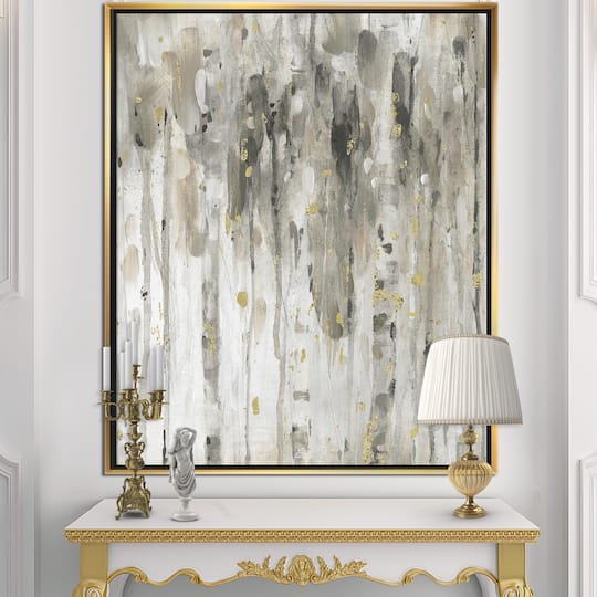 Designart - The Modern Grey Forest IV - Farmhouse Canvas in Gold Frame